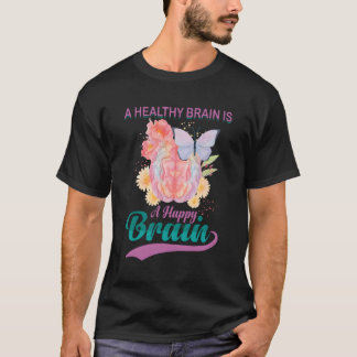 Alzheimer Brain Injury Purple Alzheimers Awareness T-Shirt