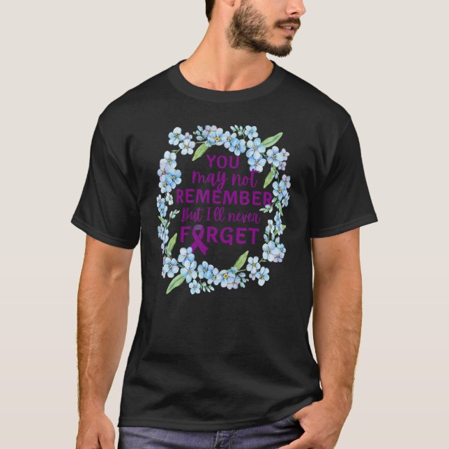 Alzheimer forget me not flower wreath Alzheimeru20 T-Shirt (Front)