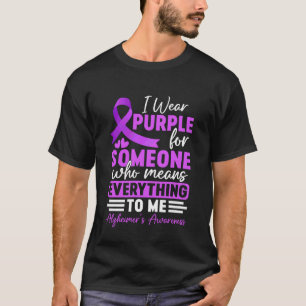 Alzheimer Frontotemporal Dementia Purple Ribbon Me T-Shirt