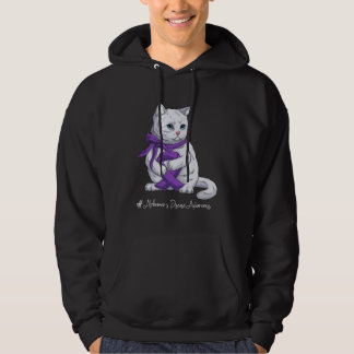 Alzheimer s Disease Awareness Month Purple Ribbon Hoodie
