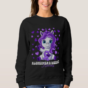Alzheimer s Disease Awareness Month Purple Ribbon Sweatshirt