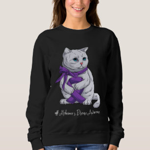 Alzheimer s Disease Awareness Month Purple Ribbon  Sweatshirt