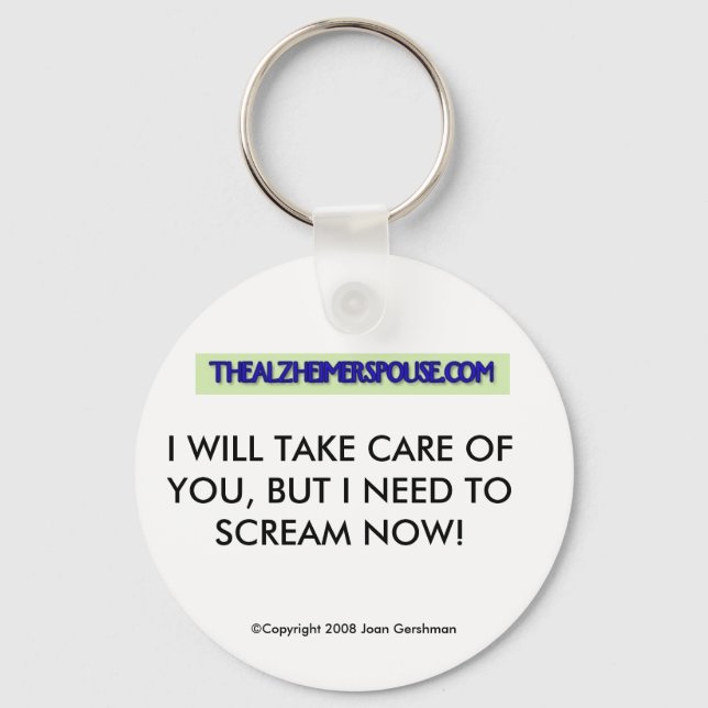 Alzheimer Spouse Key Chain - Humour (Front)