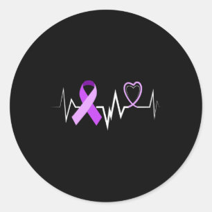 Alzheimerheimer Ribbon Heimer Disease Awareness  Classic Round Sticker