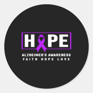 Alzheimerheimer’s Awareness - Warrior Heimer’s Awa Classic Round Sticker
