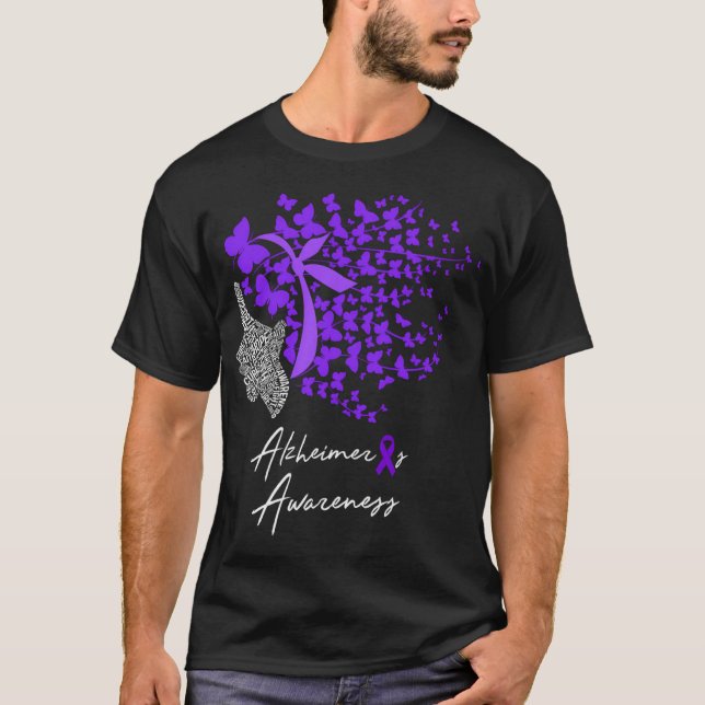 Alzheimer'S Awareness Alzheimers Purple T-Shirt (Front)