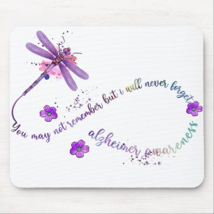 ALZHEIMERS AWARENESS AND SUPPORT SAYING MOUSE PAD