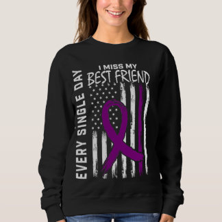 Alzheimers Awareness Best Friend American Flag 4th Sweatshirt