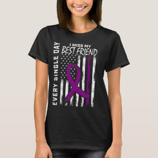 Alzheimers Awareness Best Friend American Flag 4th T-Shirt