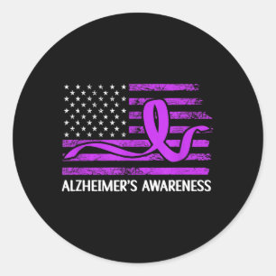 Alzheimers Awareness Brain Disorder Classic Round Sticker
