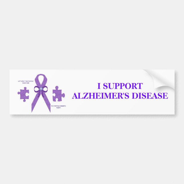 ALzheimer's Awareness Bumper Sticker (Front)