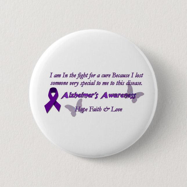 Alzheimer's awareness button (Front)