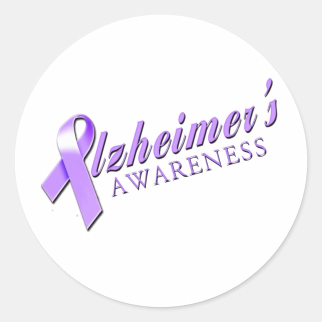Alzheimer's Awareness Classic Round Sticker (Front)