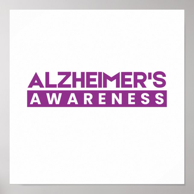Alzheimer's Awareness Dementia Poster (Front)
