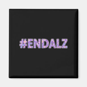 Alzheimer's awareness - #endalz floral statement magnet