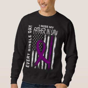 Alzheimers Awareness Father In Law American Flag 4 Sweatshirt