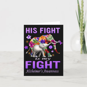 Alzheimers Awareness Fight Is Fight Purple Card