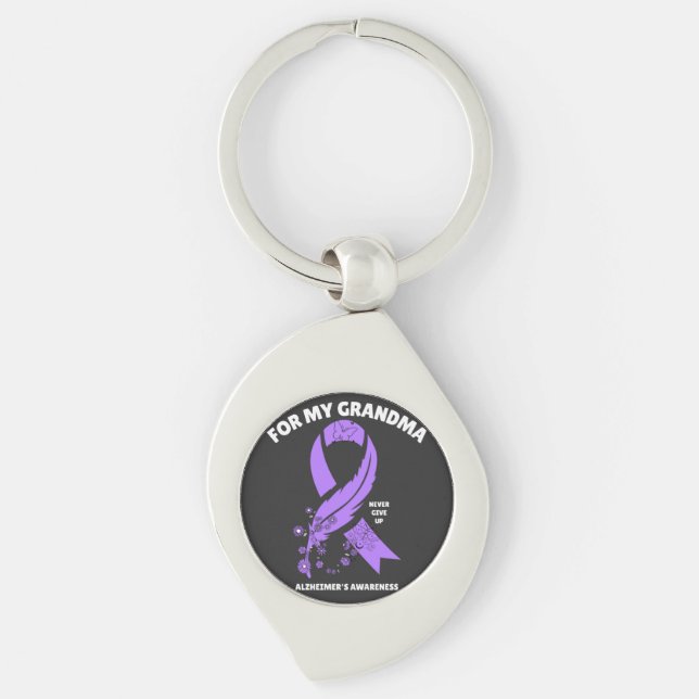 Alzheimer's Awareness - For My Grandma Key Ring (Front)