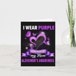 Alzheimers Awareness Gift Wear Purple in Memory of Card
