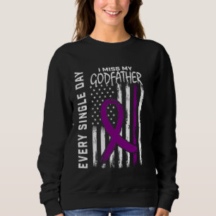 Alzheimers Awareness Godfather American Flag 4th o Sweatshirt