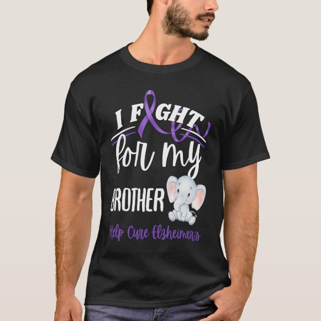 Alzheimer's Awareness I Fight Brother Alzheimer's  T-Shirt (Front)
