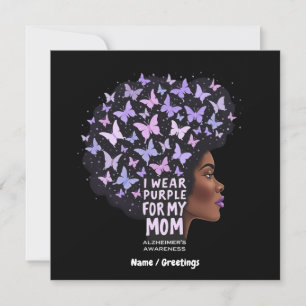 Alzheimer's Awareness – I Wear Purple for My Mum Invitation