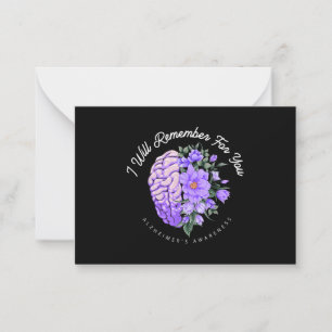 Alzheimer's Awareness I Will Remember For You Card