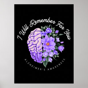Alzheimer's Awareness I Will Remember For You Poster