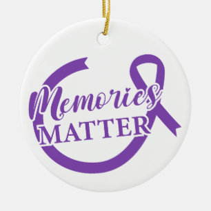 Alzheimer's Awareness Memories Matter Ceramic Ornament