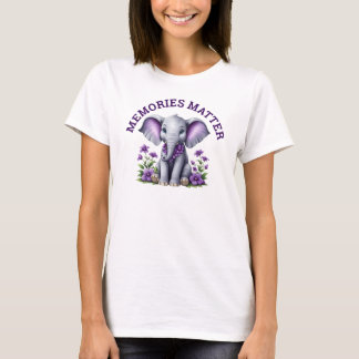 Alzheimer's Awareness Memories Matter Elephant T-Shirt
