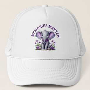 Alzheimer's Awareness Memories Matter Elephant  Trucker Hat
