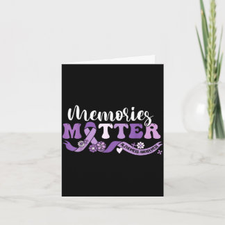 Alzheimer's awareness memories we wear purple end card