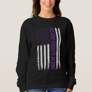 Alzheimer's Awareness Purple Ribbon Dementia Mom D Sweatshirt
