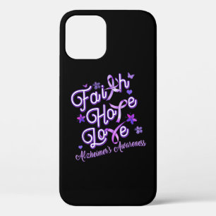 Alzheimer's Awareness Purple Ribbon Products Faith iPhone 12 Pro Case