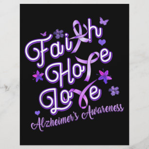 Alzheimer's Awareness Purple Ribbon Products Faith Flyer