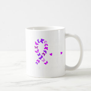 Alzheimer's Awareness Ribbon Butterfly Purple Coffee Mug