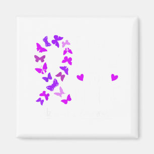Alzheimer's Awareness Ribbon Butterfly Purple Magnet