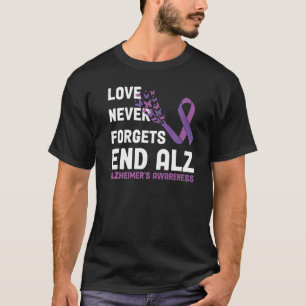 Alzheimer's Awareness Ribbon Purple Butterflies T-Shirt