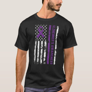 Alzheimer's Awareness Ribbon Purple September 21 U T-Shirt