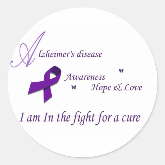 Alzheimer's awareness stickers (Front)
