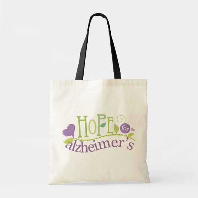 Alzheimers Awareness Tote Bag (Front)