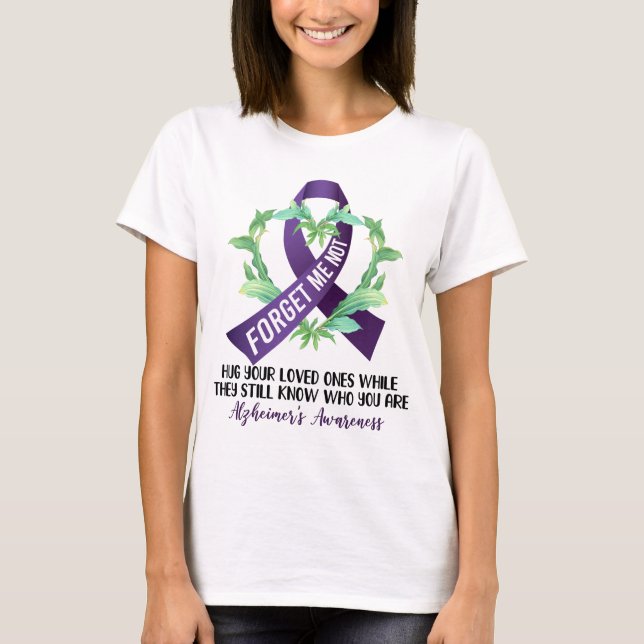 Alzheimer's Awareness, We wear purple for dementia T-Shirt (Front)
