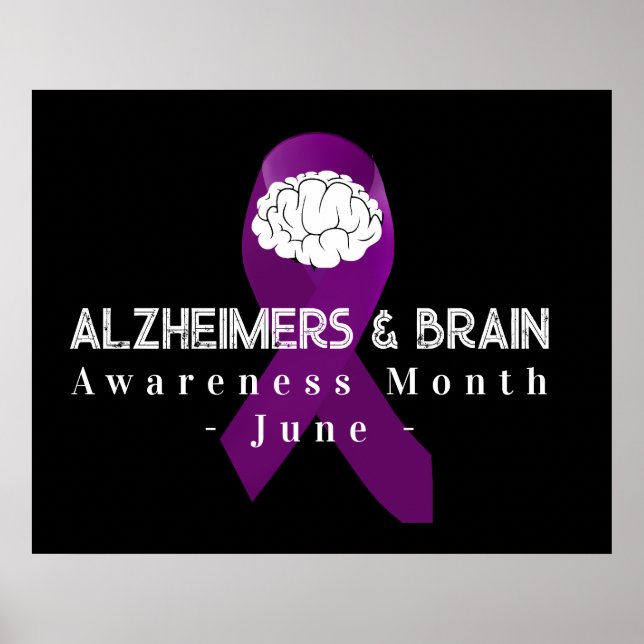 Alzheimer's & brain Awareness Month June  Poster (Front)