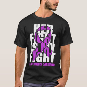 Alzheimer's Caregiver Awareness Purple Ribbon Her T-Shirt