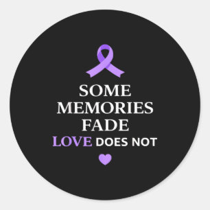 Alzheimer's caregiver dementia caregiver support classic round sticker