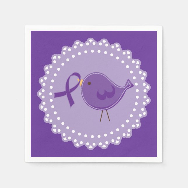 Alzheimer's Disease Awareness Bird Napkin (Front)