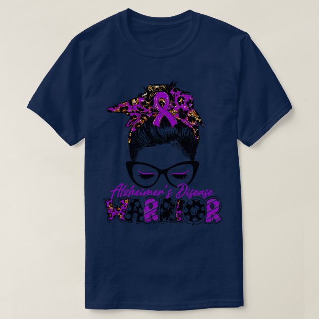 Alzheimers Disease Awareness Warrior Women Glasse  T-Shirt (Design Front)