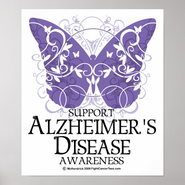 Alzheimer's Disease Butterfly Poster (Front)