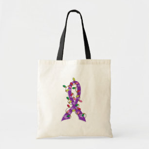 Alzheimer's Disease Christmas Lights Ribbon Tote Bag