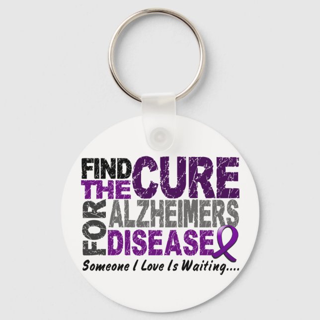 ALZHEIMERS DISEASE Find The Cure 1 Key Ring (Front)